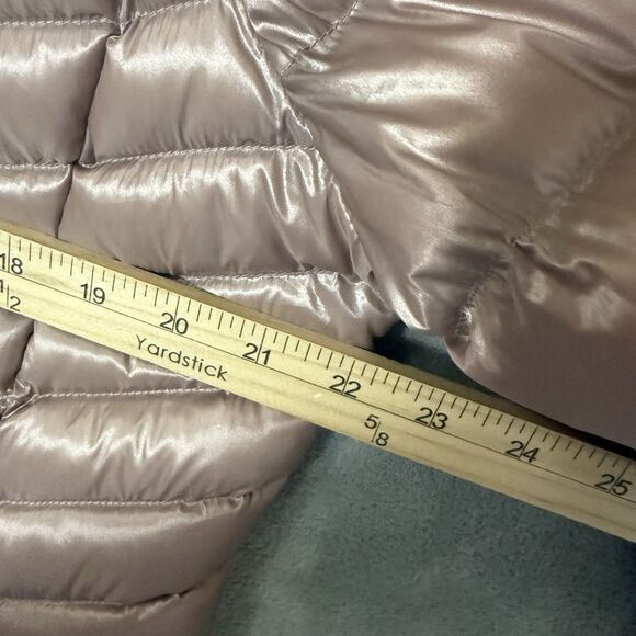 Calvin Klein Down Coat XL Packable Lightweight Hood Puffer Jacket Pink Premium - Picture 7 of 13